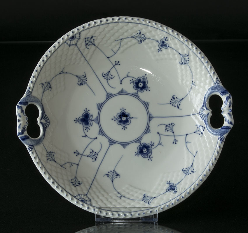 Blåmalet Kagefad 26 cm, Musselmalet Bing & Grøndahl nr. 304 eller 422