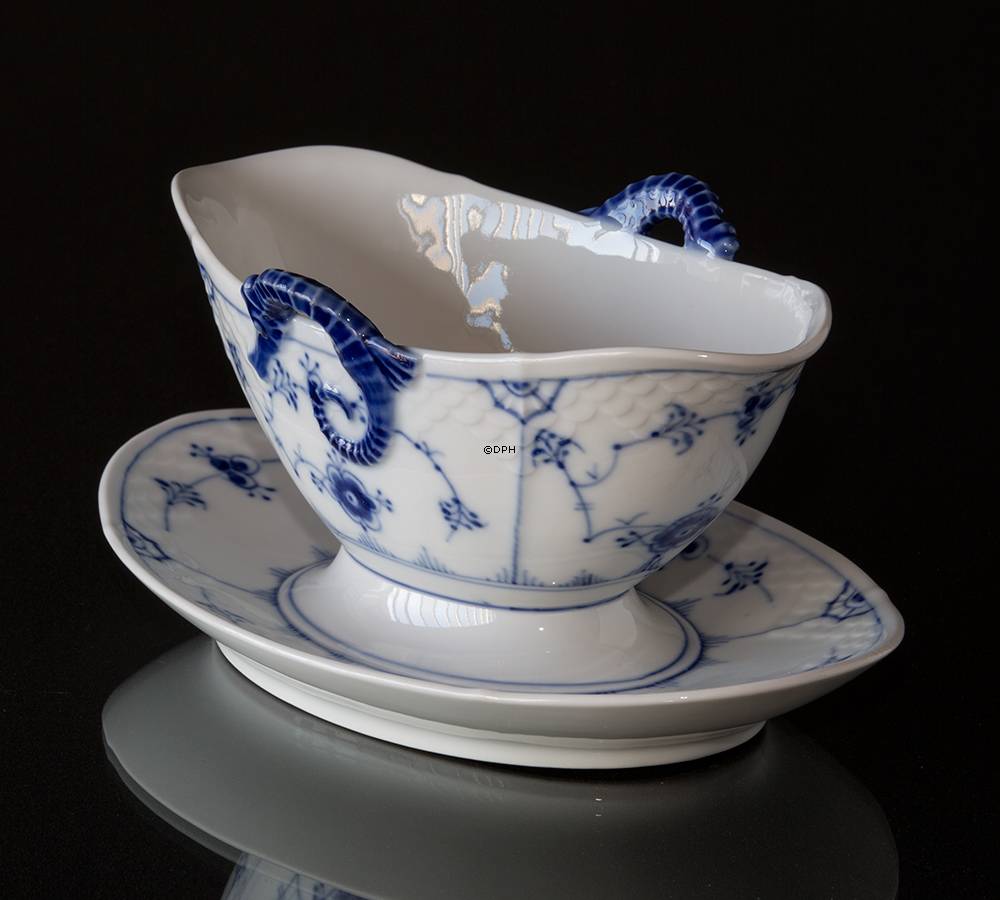 Blåmalet Sovseskål, musselmalet Bing & Grøndahl nr. 8 eller 563