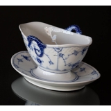 Blue traditional Sauce Boat, Blue Fluted Bing & Grondahl no. 8 or 563