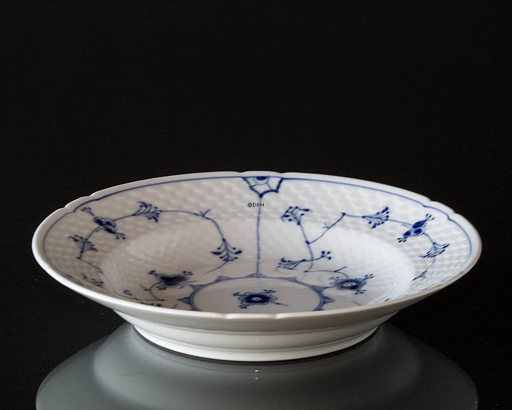 Blåmalet dyb tallerken 21 cm, Musselmalet Bing & Grøndahl nr. 604