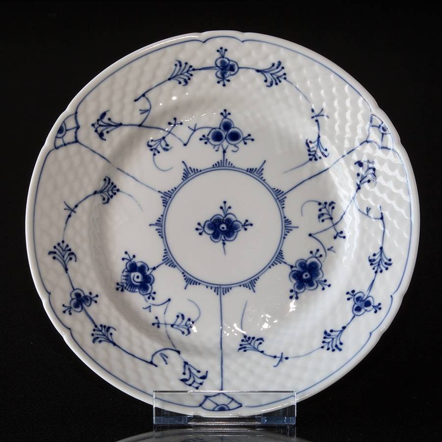 Blåmalet flad tallerken 21 cm, Musselmalet Bing & Grøndahl nr. 621