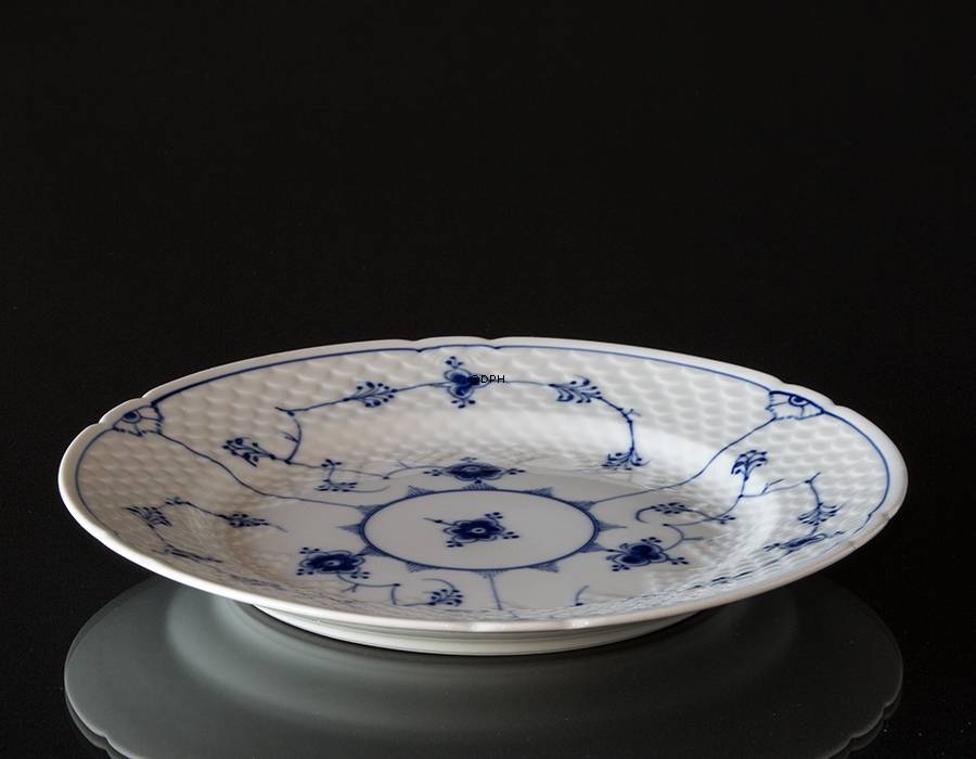 Blåmalet flad tallerken 24 cm, Musselmalet Bing & Grøndahl nr. 624