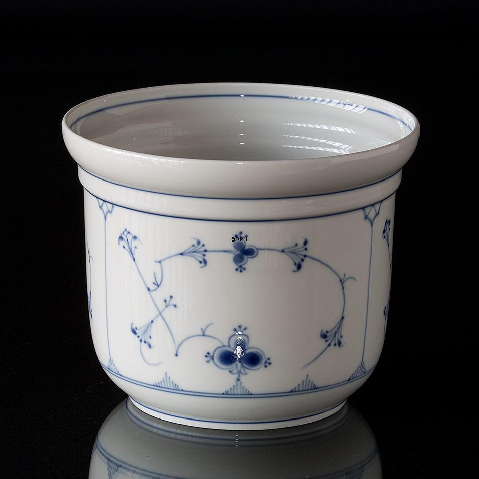 Blåmalet urtepotte, stor. Bing & Grøndahl ø18cm nr. 669