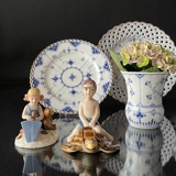 Blue traditional vase 10cm, Blue Fluted Bing & Grondahl no. 191 or 677