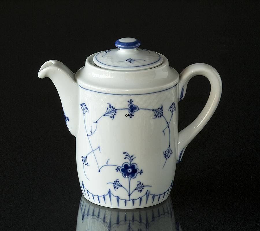 Blåmalet Kaffekande 1 ltr., Musselmalet Bing & Grøndahl nr. 824