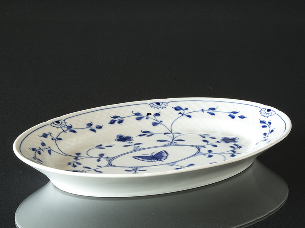 Sommerfuglestel Ovalt fad, stor 34 cm, Bing & Grøndahl nr. 316 eller 374