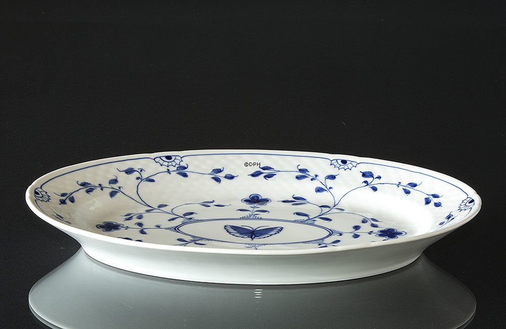 Sommerfuglestel Ovalt fad, stor 34 cm, Bing & Grøndahl nr. 316 eller 374