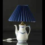 Empire bordlampe, lavet af kaffekande, Bing & Grøndahl