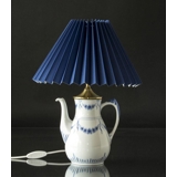 Empire bordlampe, lavet af kaffekande, Bing & Grøndahl