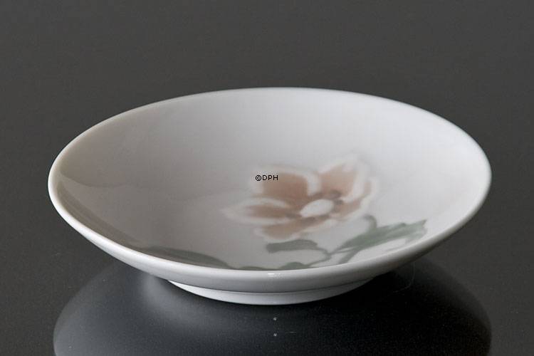 Julerose stel rund skål  lyse farver Bing & Grøndahl