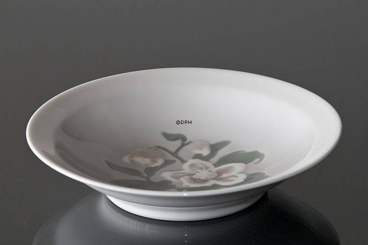 Julerose stel rund skål lyse farver Bing & Grøndahl 20cm