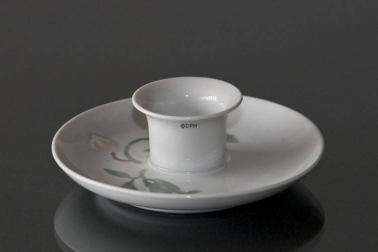 Julerose stel lysestage i lyse farver Bing & Grøndahl 11cm