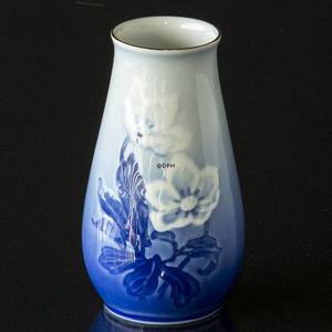 Vase med Blomst Julerose stel med GULD Bing & Grøndahl | Nr. 1435678-G | DPH Trading