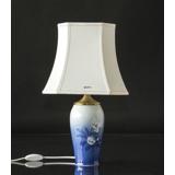 Smal sekskantet lampeskærm 24 cm i højden, hvid silke