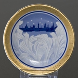 1895-1995 Bag den frostne rude miniplatte, B&G 100 års plaquette nr. 1