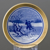 1895-1995 Skating Paar, Bing & Gröndahl 100-Jahresplakette Nr. 4