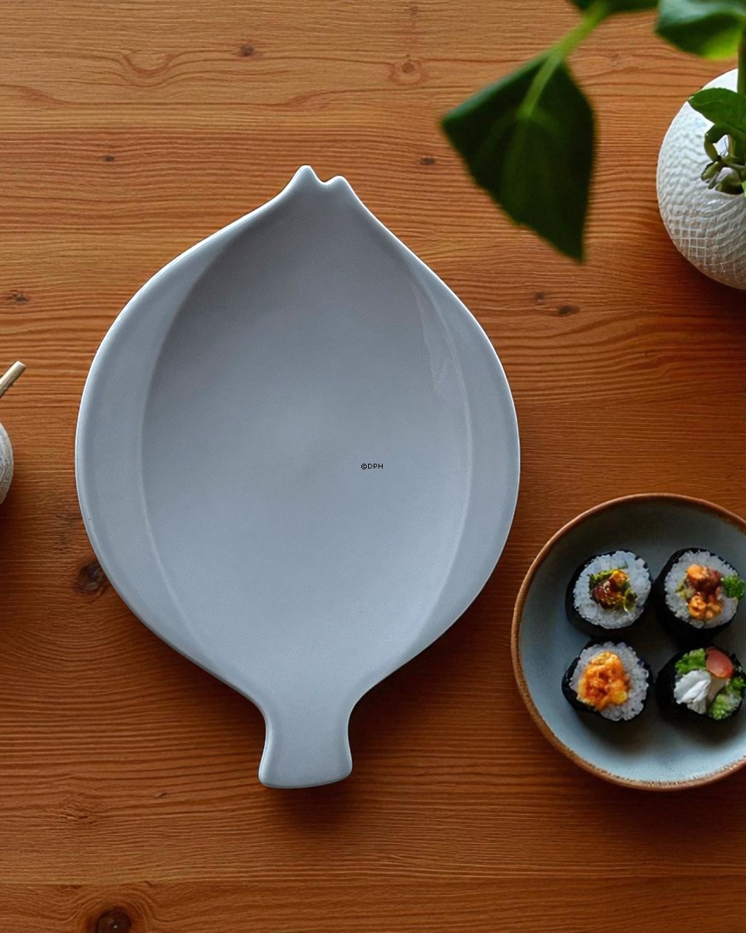 Fiskeservice, grå asiet / fiske fad, Royal Copenhagen nr. 617