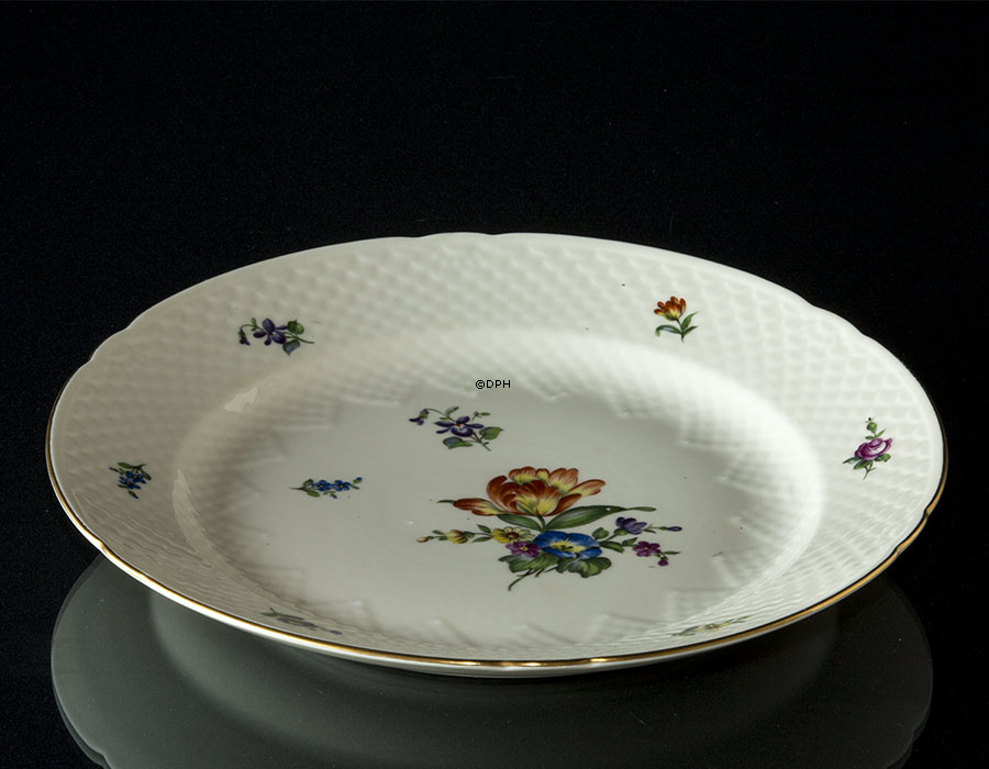 Bing & Grøndahl Saksisk Blomst Rundt fad 32cm nr. 320