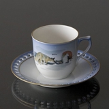 Wiberg Christmas Service, cup and saucer, pixie and fox, Bing & Grondahl no. 3501305