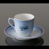 Wiberg Christmas Service, cup and saucer, pixie and cat, Bing & Grondahl no. 3503305