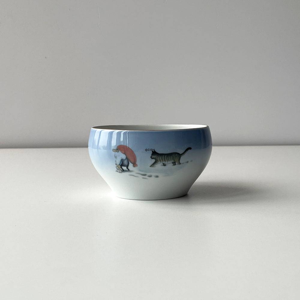 Wiberg Juleservice, skål UDEN låg med nisse og kat nr. 3503302