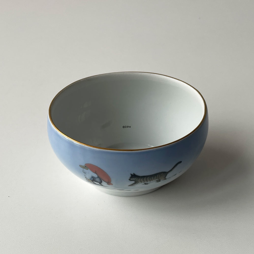 Wiberg Juleservice, skål UDEN låg med nisse og kat nr. 3503302