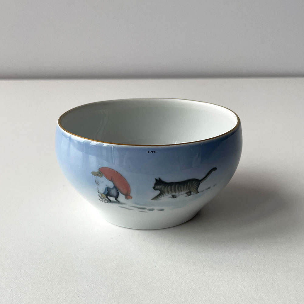 Wiberg Juleservice, skål UDEN låg med nisse og kat nr. 3503302