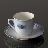 Wiberg Christmas Service, cup and saucer, pixie and sledge, Bing & Grondahl no. 3504305