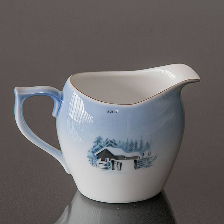 Wiberg Juleservice, flødekande med nisse og kat