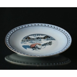 Wiberg Christmas Service, plate 24 cm with pixie and cat no. 3508325