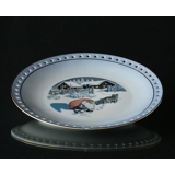 Wiberg Juleservice, tallerken 24 cm med nisse og kat nr. 3508325