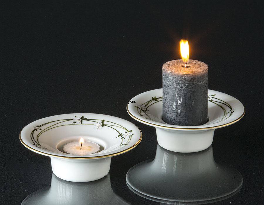 Lysestage med blomsterranke/Kalenderstage Royal Copenhagen