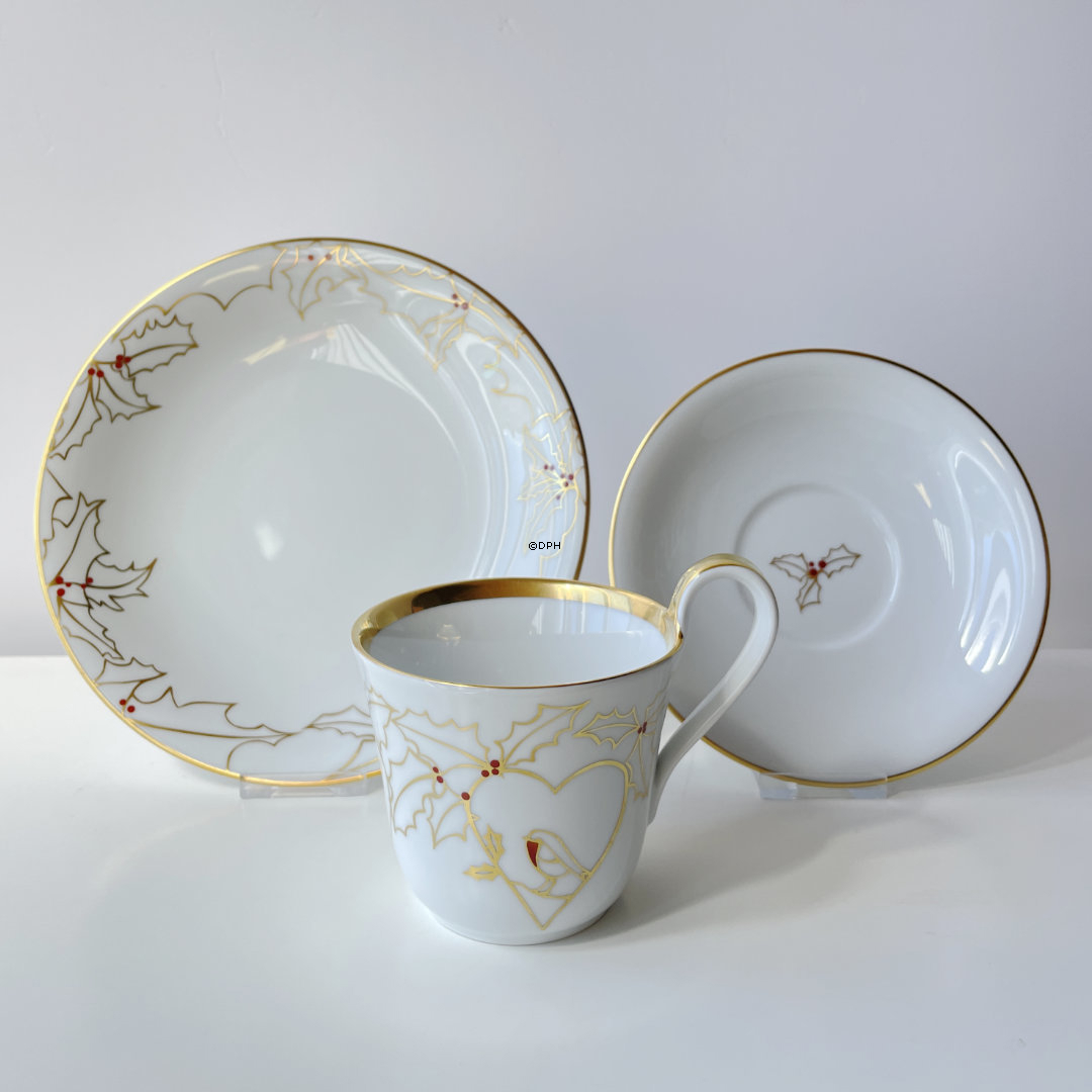 2008 Royal Copenhagen Julekop m/kagetallerken og underkop, sæt