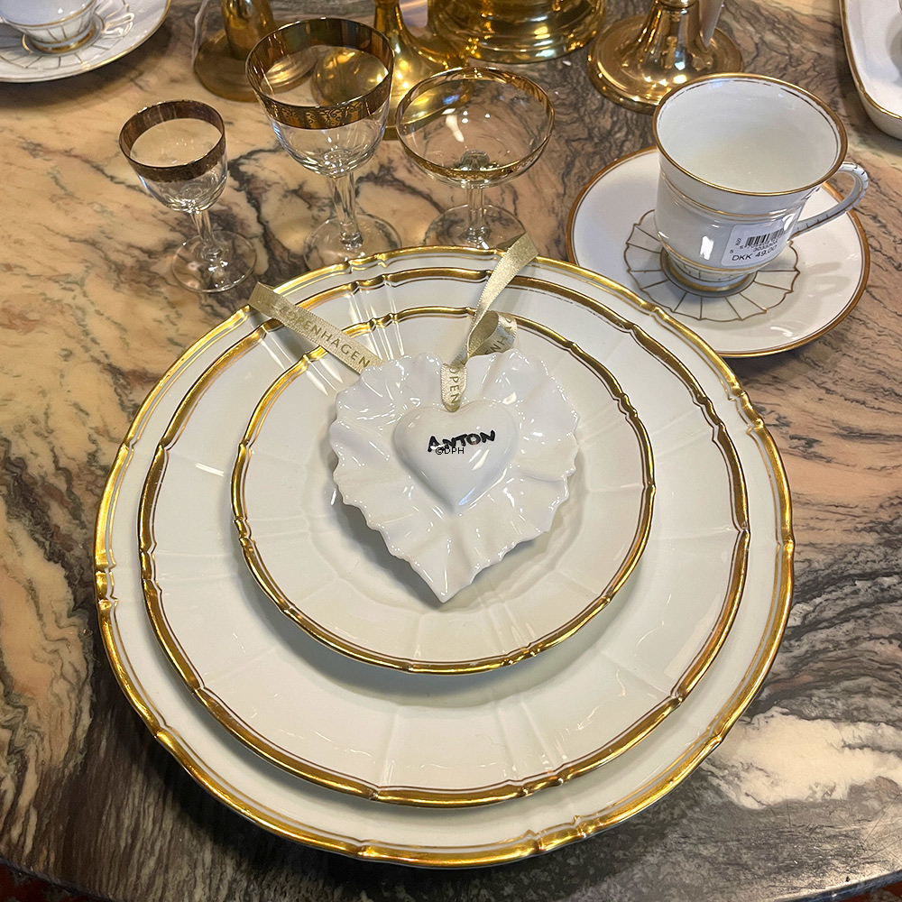 Violise Lunn, Porcelænshjerte hvidt, Royal Copenhagen