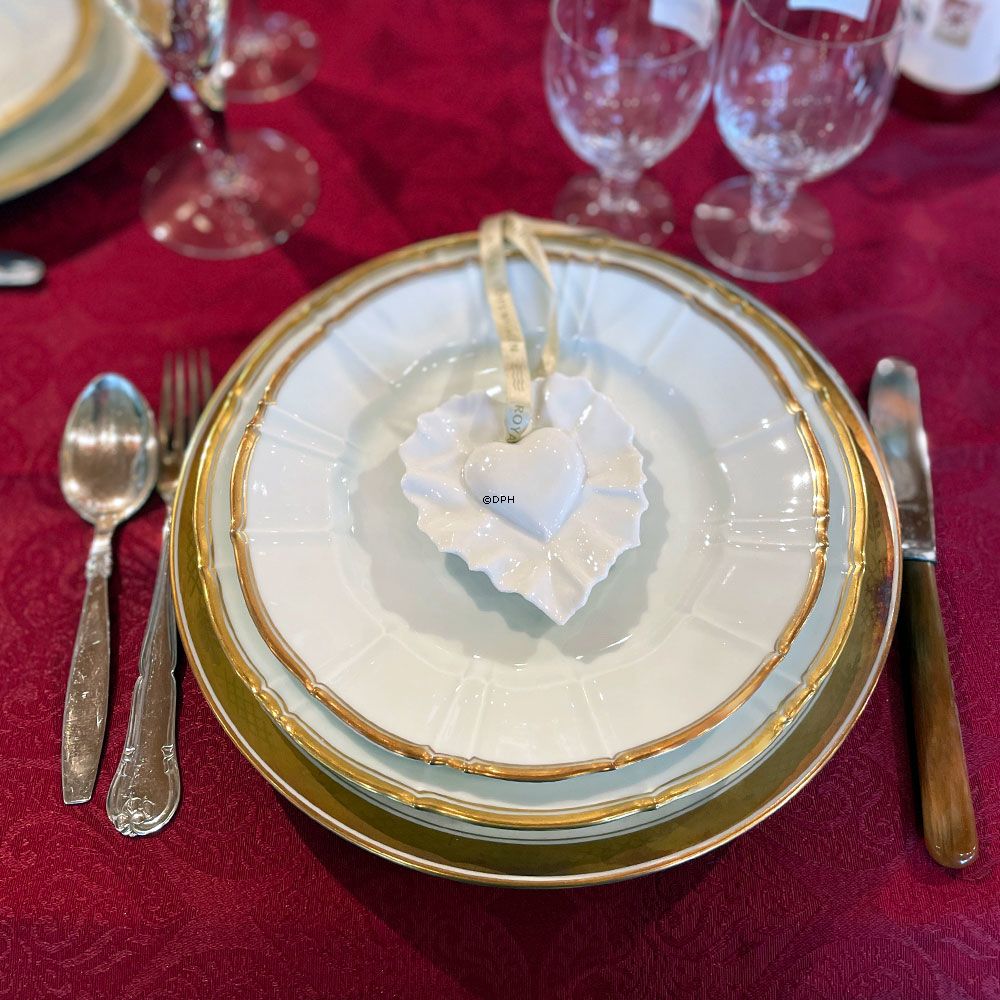 Violise Lunn, Porcelænshjerte hvidt, Royal Copenhagen