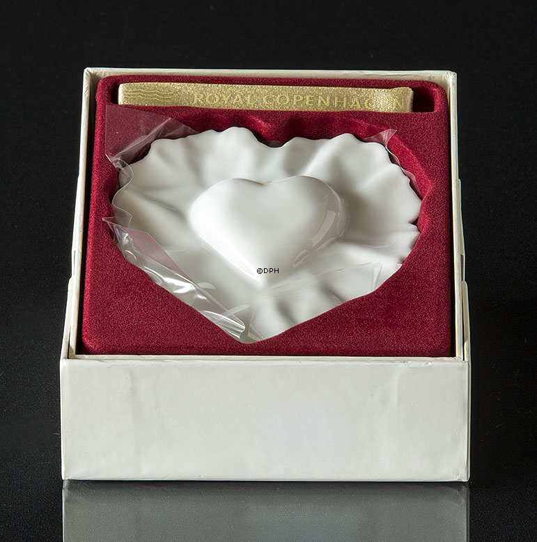 Violise Lunn, Porcelænshjerte hvidt, Royal Copenhagen