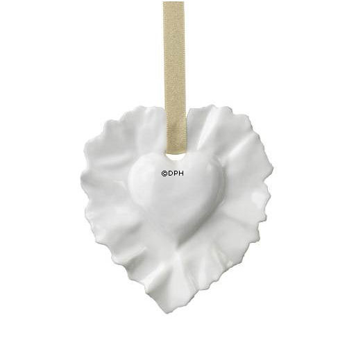 Violise Lunn, Porcelænshjerte hvidt, Royal Copenhagen