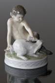 Satyr mit Kaninchen Royal Copenhagen