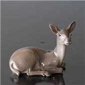 Title :Deer, laying, no. 1147  Dahl Jensen
Producer : Dahl Jensen
Item no.: DJ1147
Height: 13 cm - Weight: 18 cm
