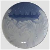 Bing & Gröndahl B&G Hinter dem gefrorenen Fenster 1895, Weihnachtsteller