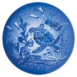 2003 Royal Copenhagen Millennium Teller, Kinder tauchen mit Schildkröte