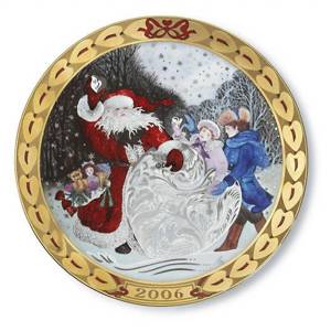 Royal Copenhagen hjerternes juleplatte/fad 2006, Hjerter af sne. | År 2006 | Nr. 1917106 | DPH Trading