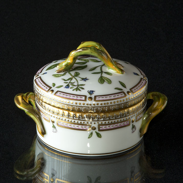 Flora Danica skål med låg Royal Copenhagen