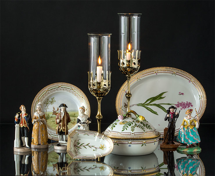 Flora Danica aflangt fad Royal Copenhagen