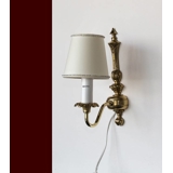 "Kongelys" bronze lampet med 1 arm, ornamenteret