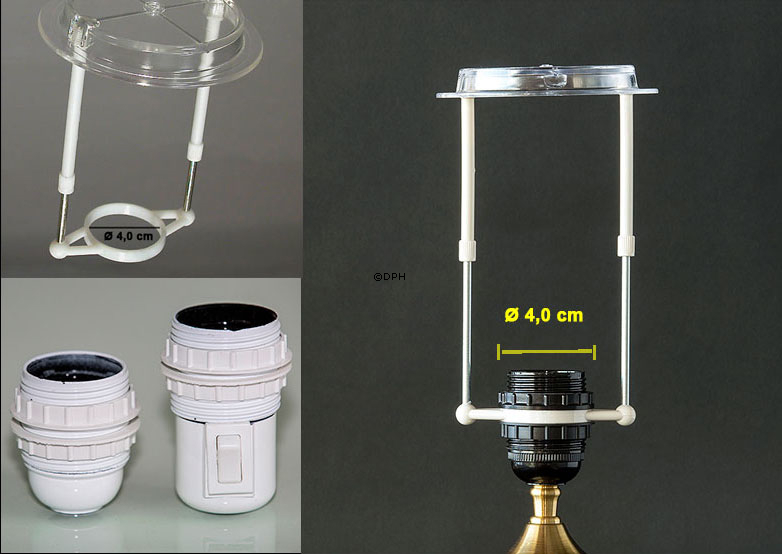 Skærmstativ/skærmholder  (til E27 fatning med omløbsringe ø40 mm)