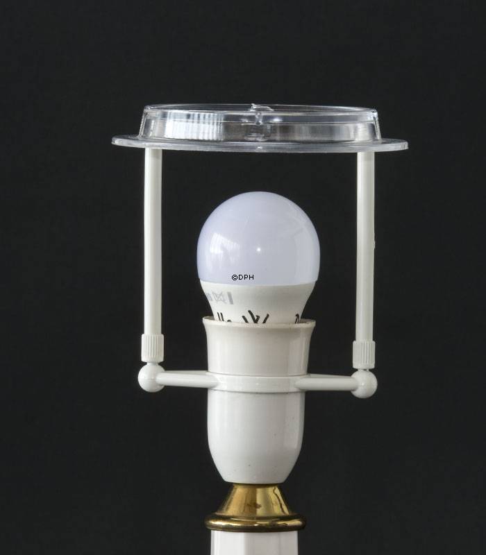 Skærmstativ/Skærmholder (til gamle E27 fatninger UDEN omløbsringe - ø34 mm) Lavt (Bruges når et alm. stativ får skærmen til at side for højt)