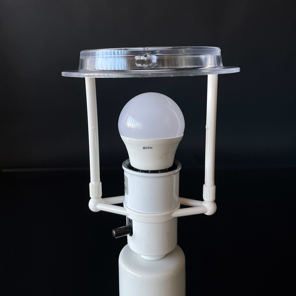 Skærmstativ/Skærmholder (til gamle E27 fatninger UDEN omløbsringe - ø34 mm) Lavt (Bruges når et alm. stativ får skærmen til at side for højt)