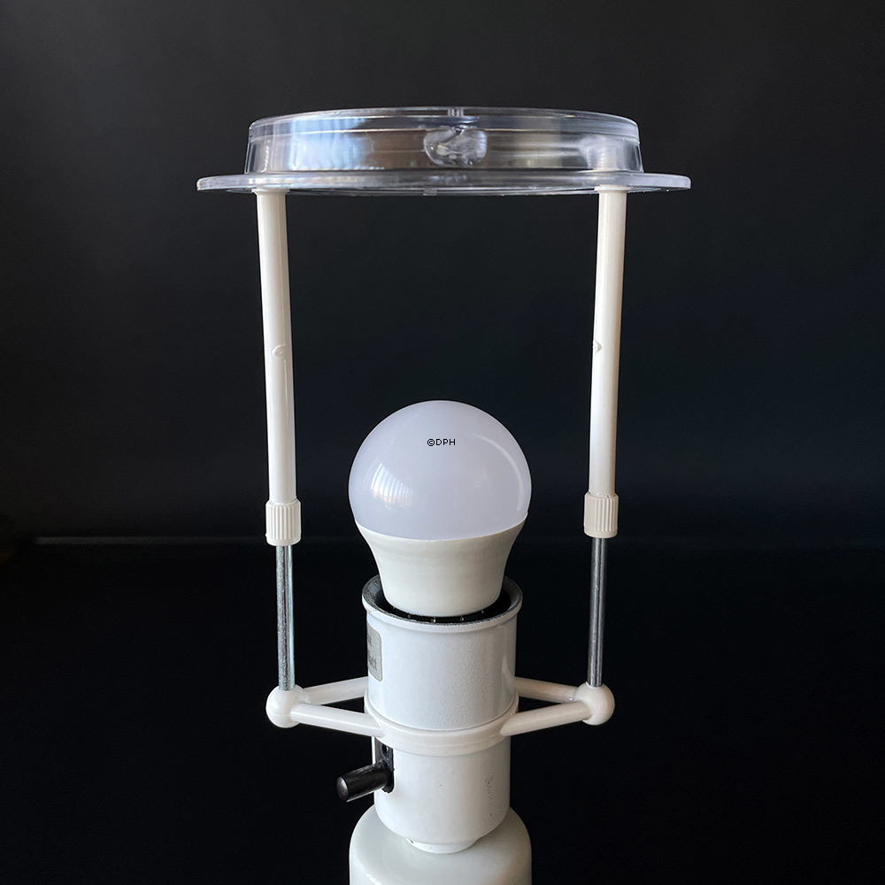 Skærmstativ/Skærmholder (til gamle E27 fatninger UDEN omløbsringe - ø34 mm) Lavt (Bruges når et alm. stativ får skærmen til at side for højt)