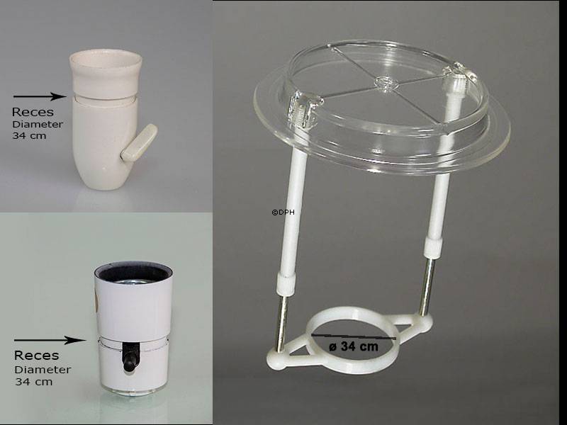 Skærmstativ/Skærmholder (til gamle E27 fatninger UDEN omløbsringe - ø34 mm)